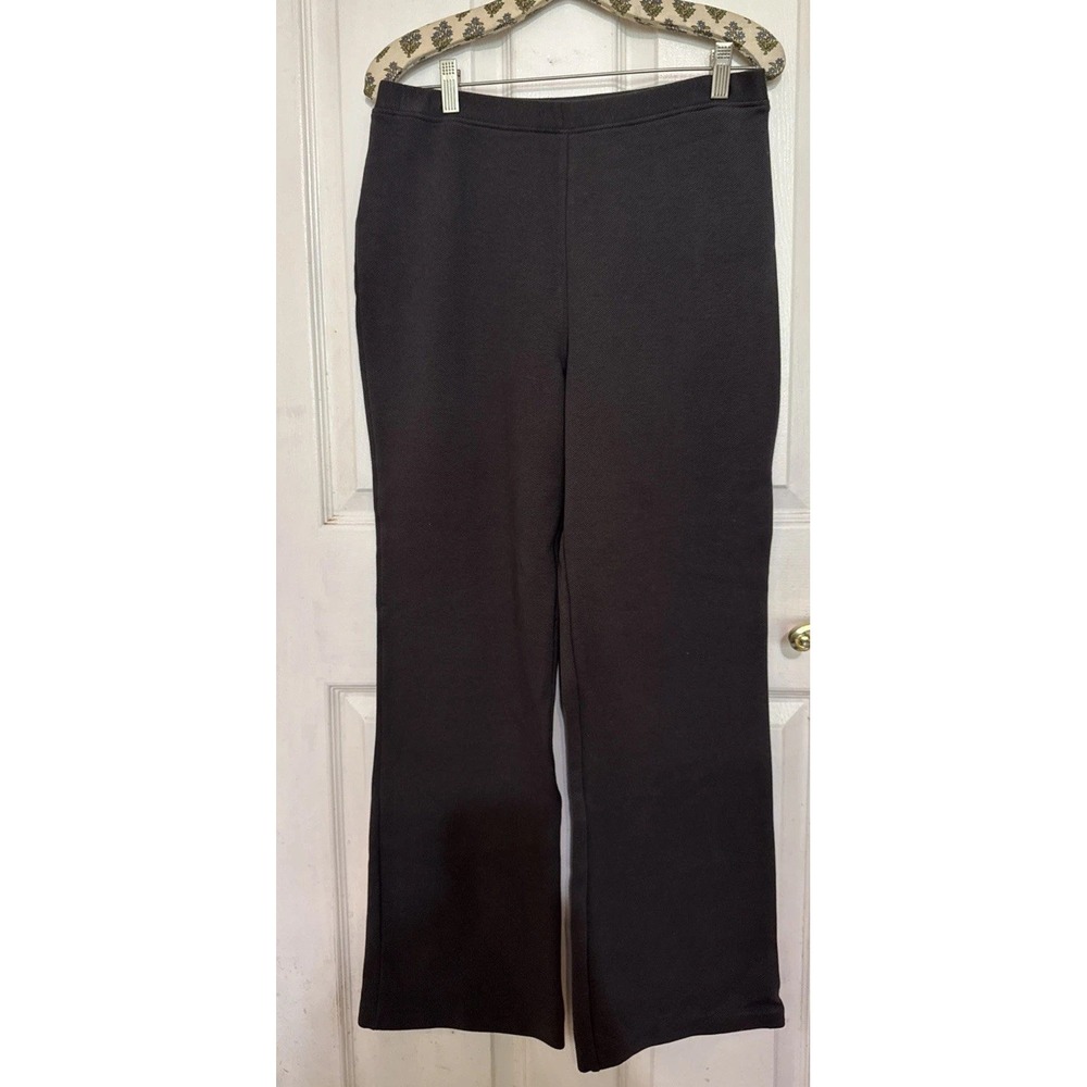Modern Soul‎ Women's Knit Boot-cut Pant Solid  Grey Size S Highwaist
